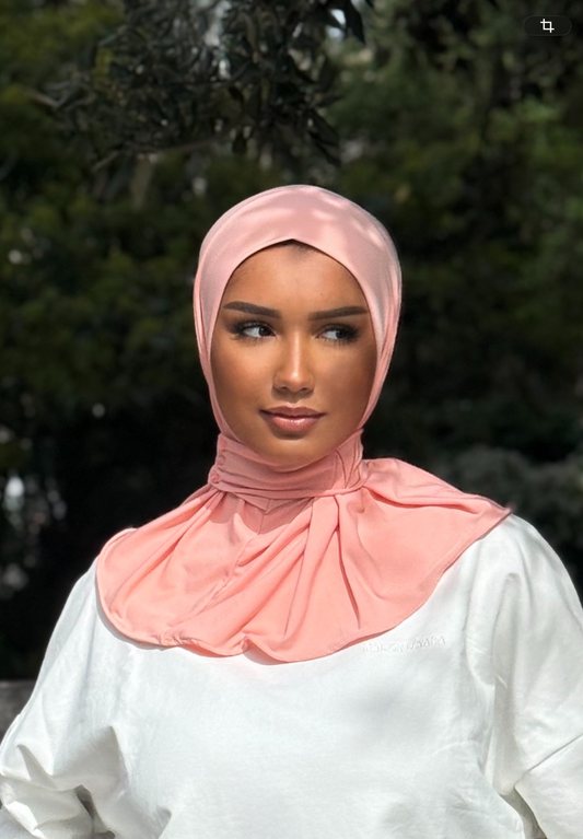 Hijab cagoule — Corail