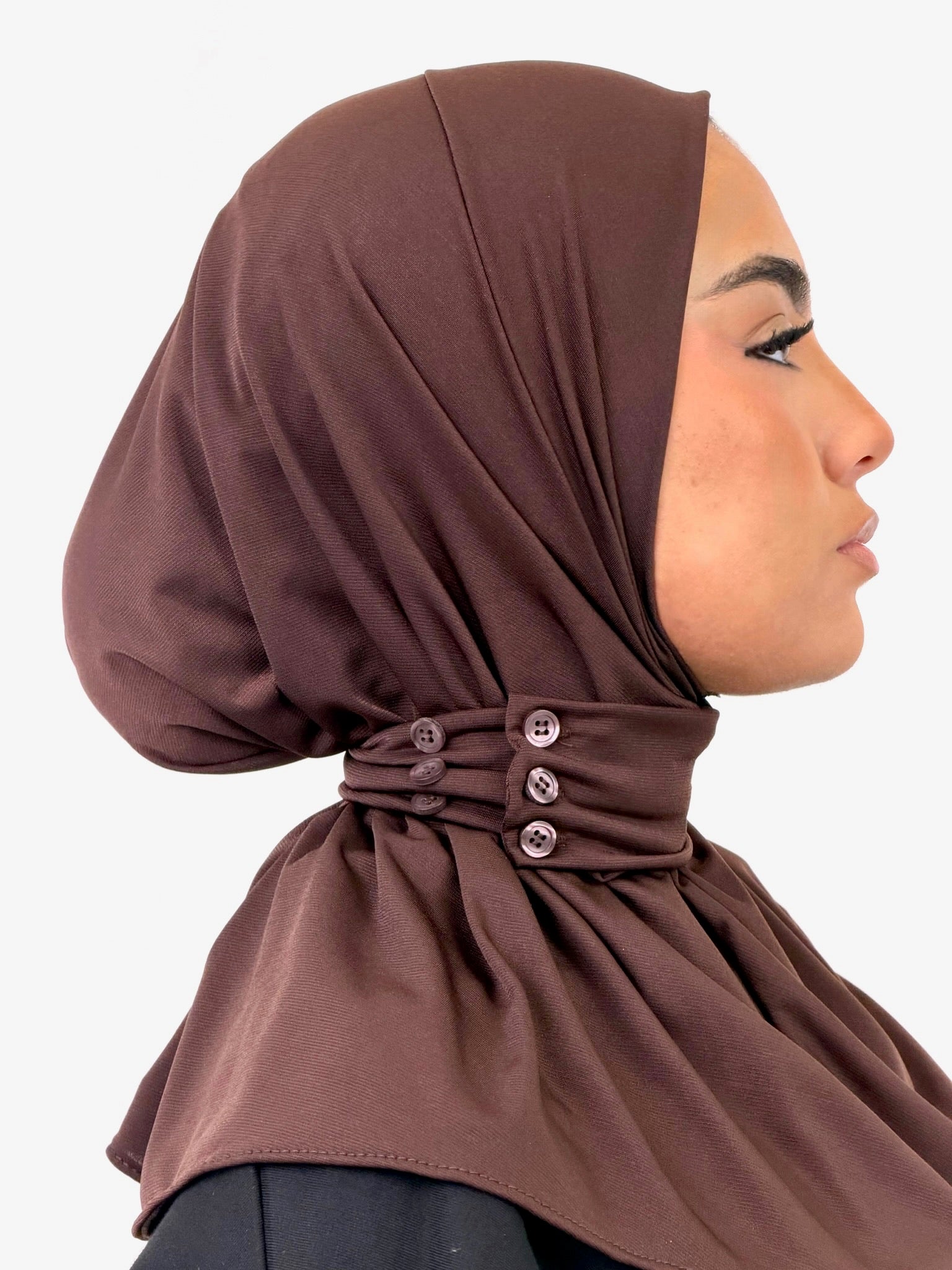 Hijab cagoule — marron chocolat