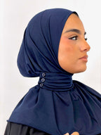 Hijab cagoule — bleu nuit