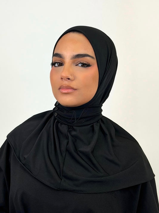 Hijab cagoule — noir