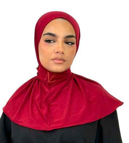 Hijab cagoule — bordeaux