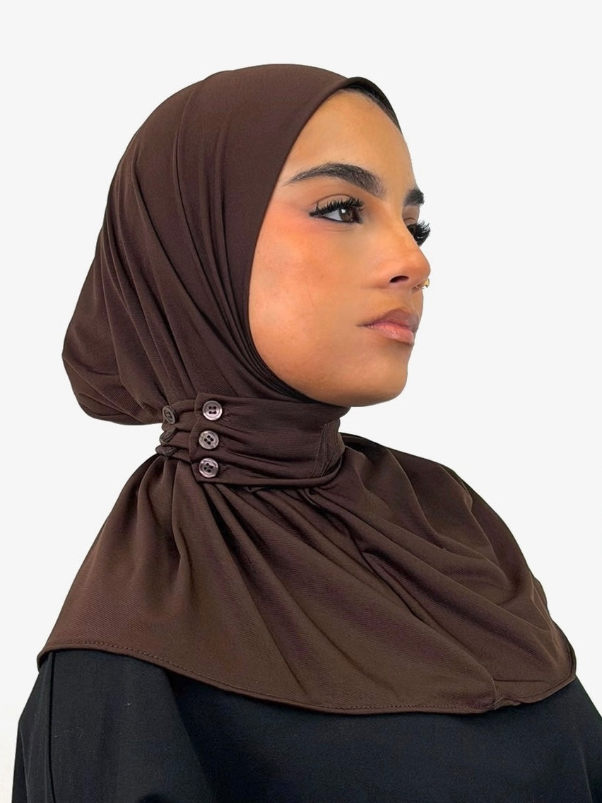 Hijab cagoule — marron chocolat