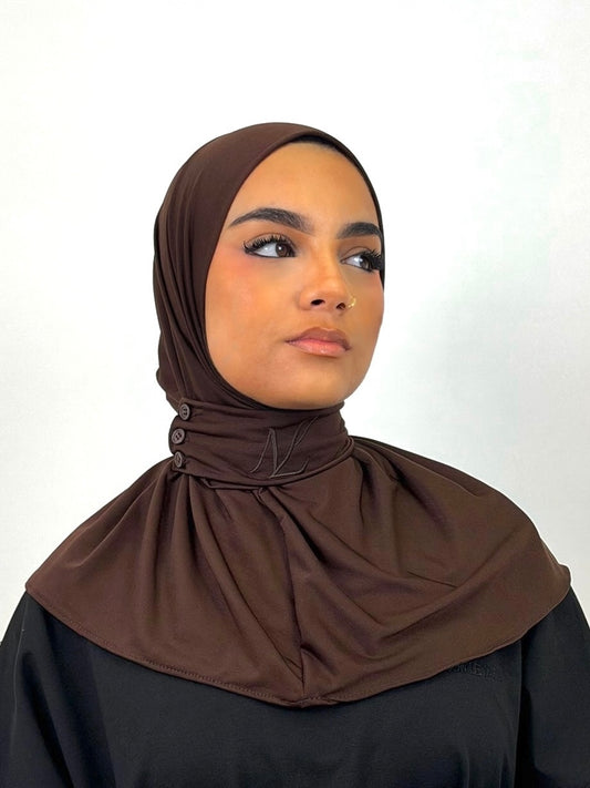 Hijab cagoule — marron chocolat