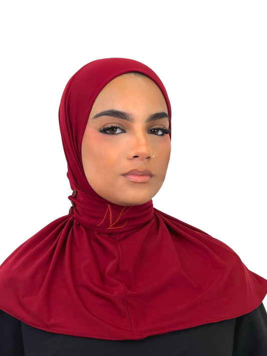 Hijab cagoule — bordeaux