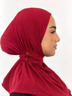 Hijab cagoule — bordeaux
