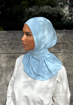 Hijab cagoule — Bleu pastel
