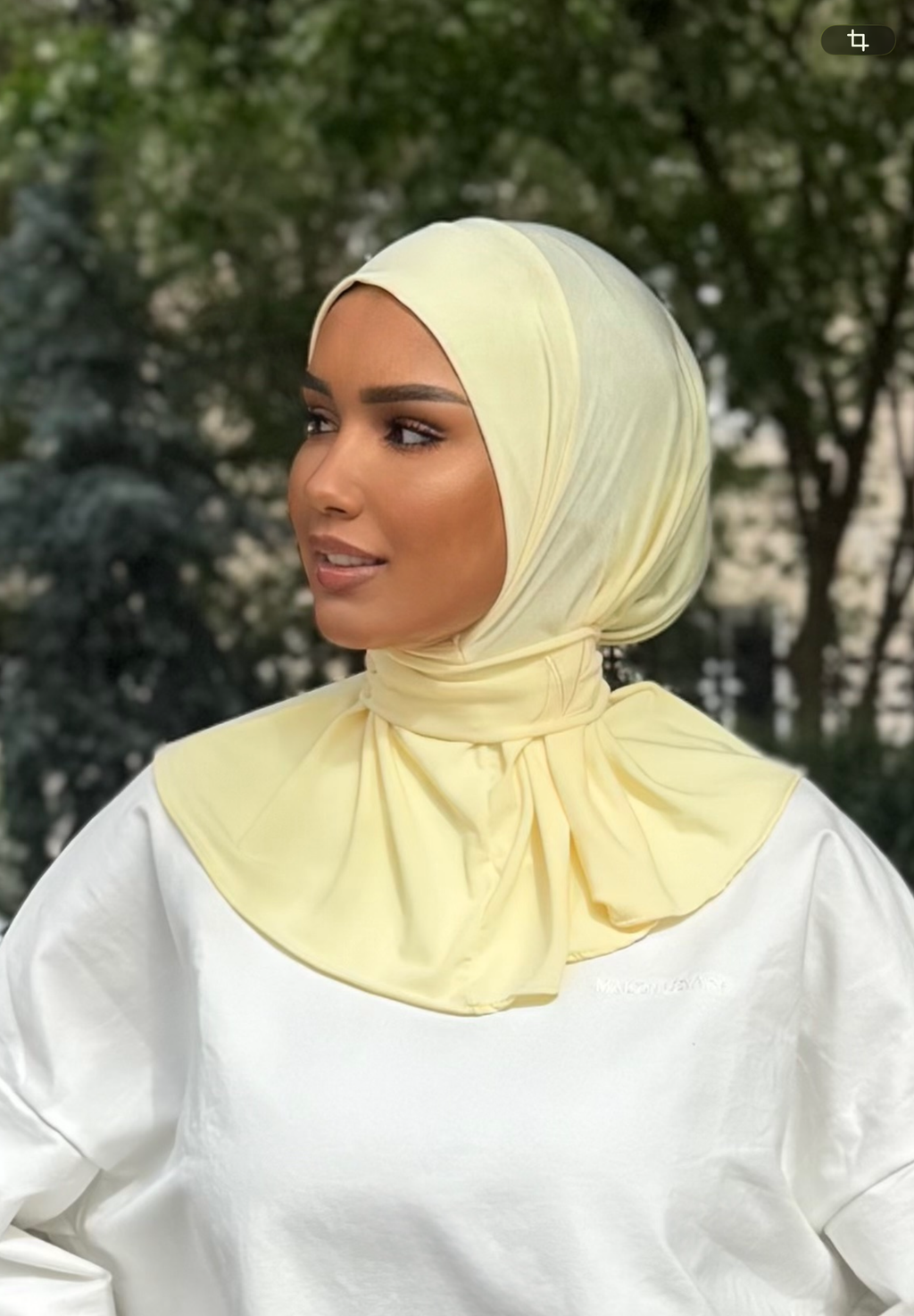 Hijab cagoule —  Jaune pastel